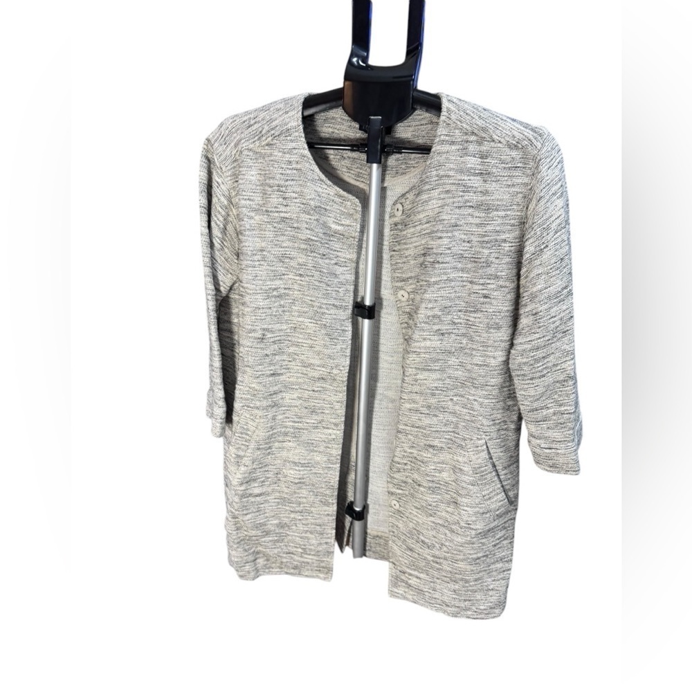 Eileen Fisher Woven Cotton Twist Long Jacket NWT j4